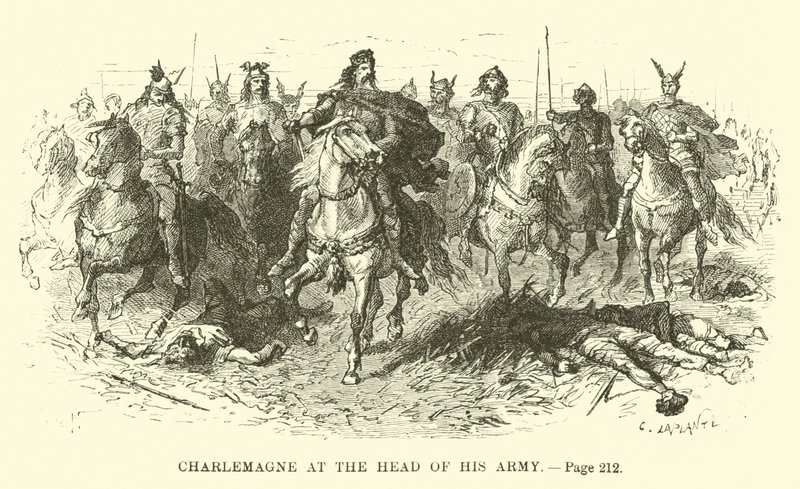 Charlemagne at the Head of His Army by French School