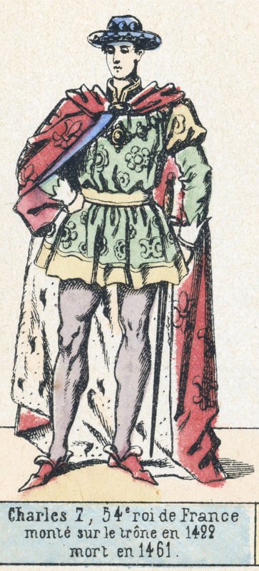 Charles VII, 54th King of France, ascended the throne in 1422, died in 1461 by French School
