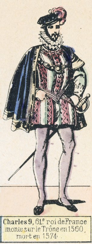 Charles IX, 61st King of France, ascended the throne in 1560, died in 1574 by French School