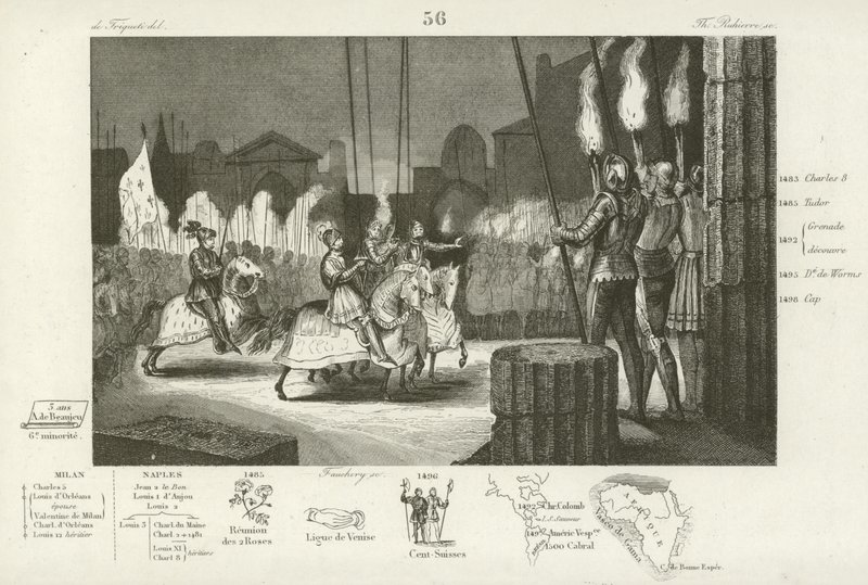 Charles VIII of France entering Rome in triumph, 1494 by French School