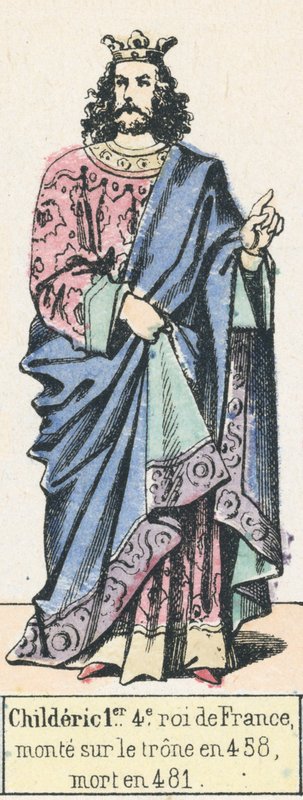 Childeric I, 4th King of France, ascended the throne in 458, died in 481 by French School