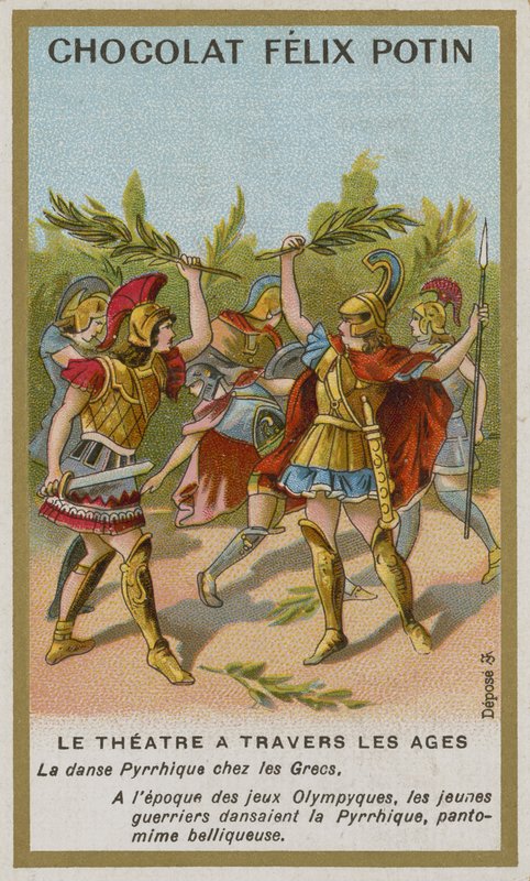Chocolat Felix Potin Trade Card, Theatre Through the Ages by French School