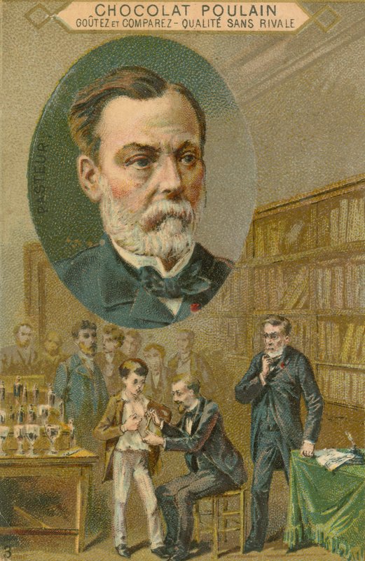 Chocolat Poulain trade card, Louis Pasteur by French School
