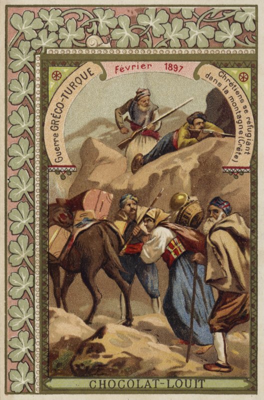 Christians Taking Refuge in the Mountains of Crete, Greco-Turkish War, February 1897 by French School