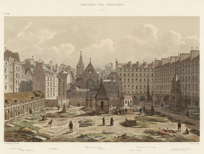 Cemetery of the Innocents, 1750 by French School
