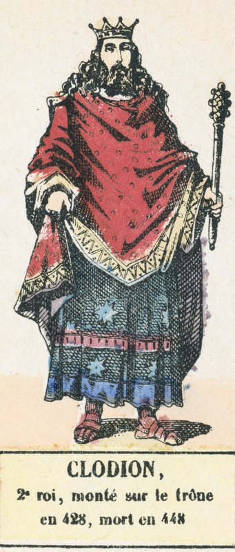 Clodion, 2nd King, Ascended the Throne in 428, Died in 448 (engraving) by French School
