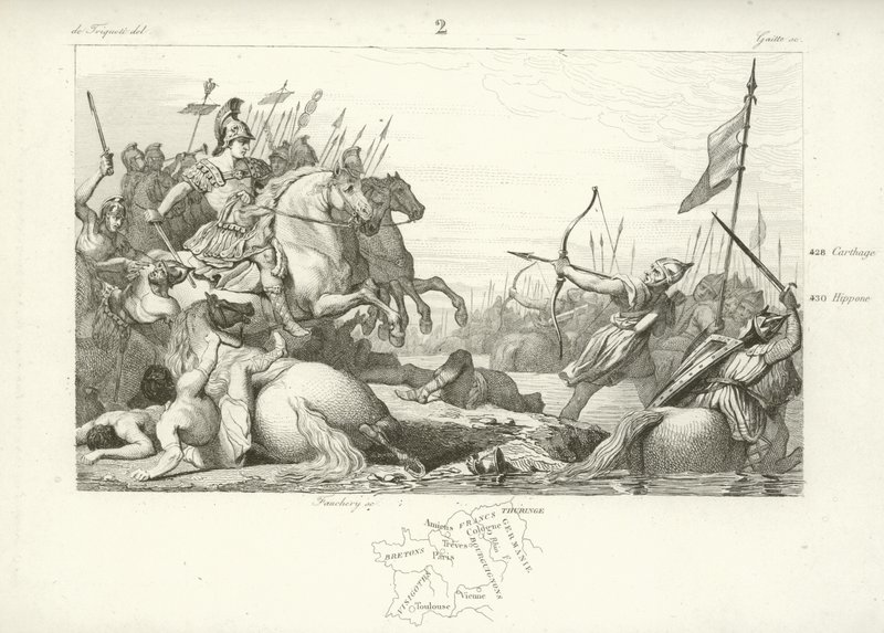 Clodion the Hairy, King of the Salian Franks by French School