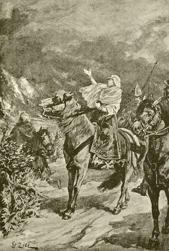 Clotilde Setting Fire to the Country of Burgundy by French School