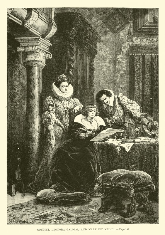 Concini, Leonora Galigai, and Mary de Medici by French School