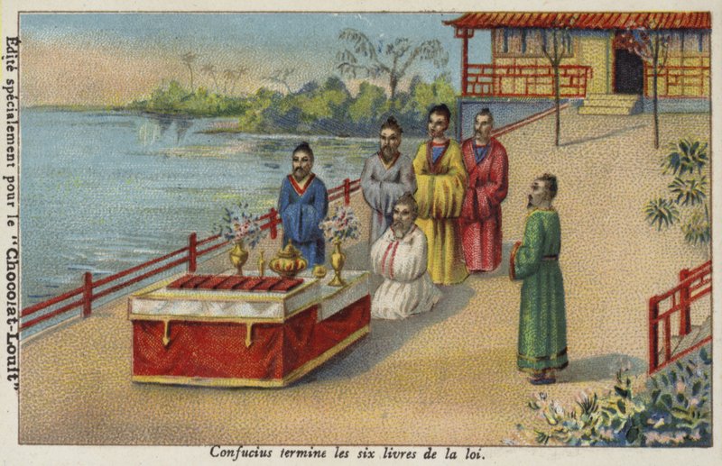 Confucius Completing the Six Books of the Law, China by French School