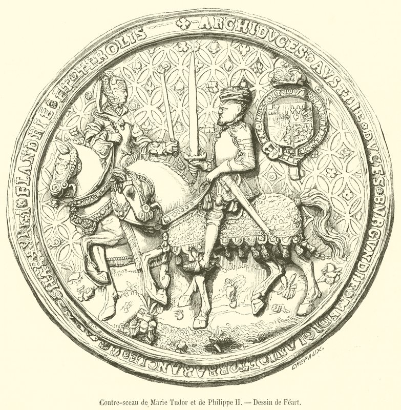Counter-seal of Mary Tudor and Philip II by French School