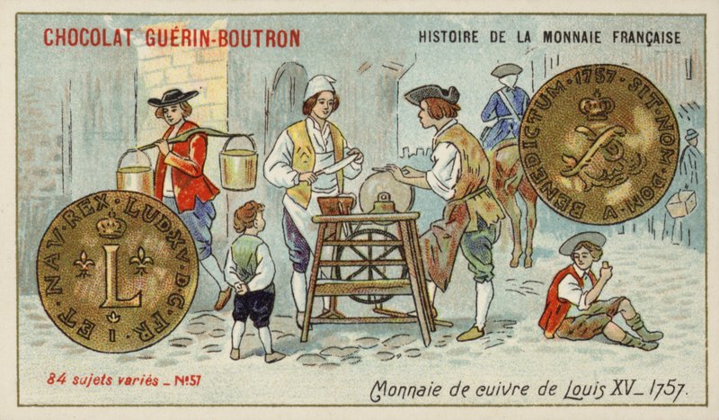 Copper Coins of Louis XV by French School