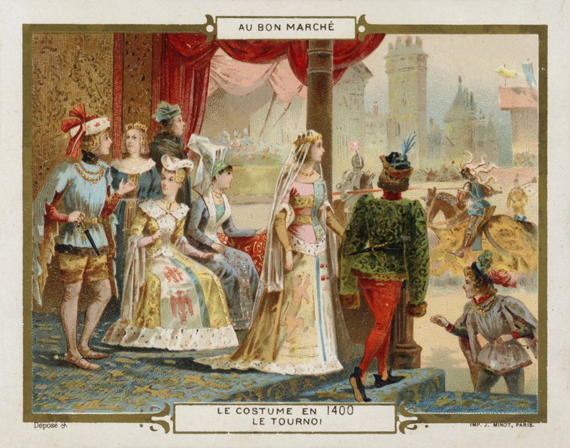 Costume in 1400 - The Tournament by French School