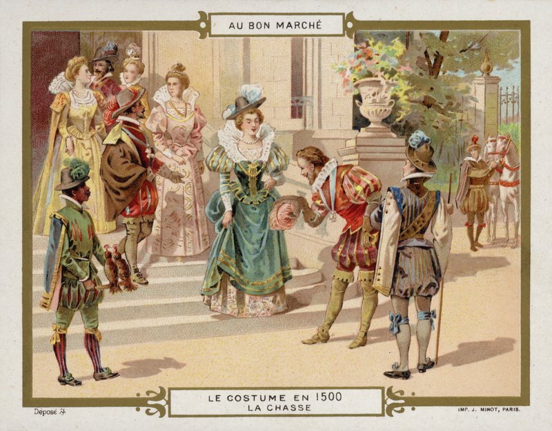 Costume in 1500 - hunting by French School