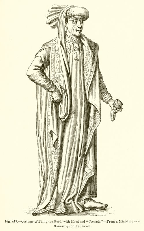 Costume of Philip the Good, with Hood and Cockade by French School