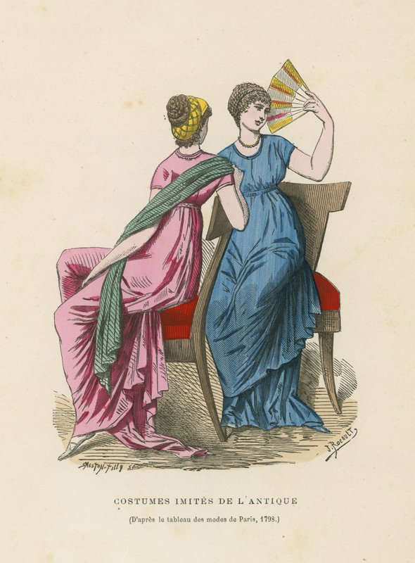 Costumes imitating those of antiquity, 1798 by French School