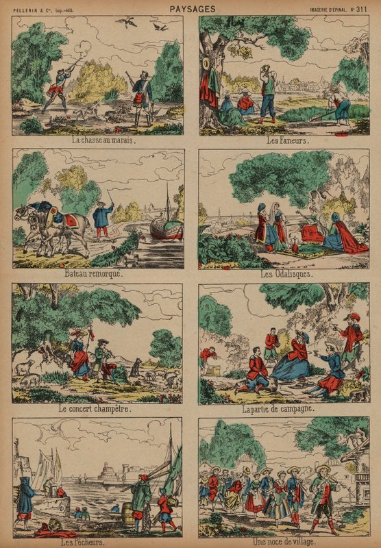 Countryside Scenes by French School