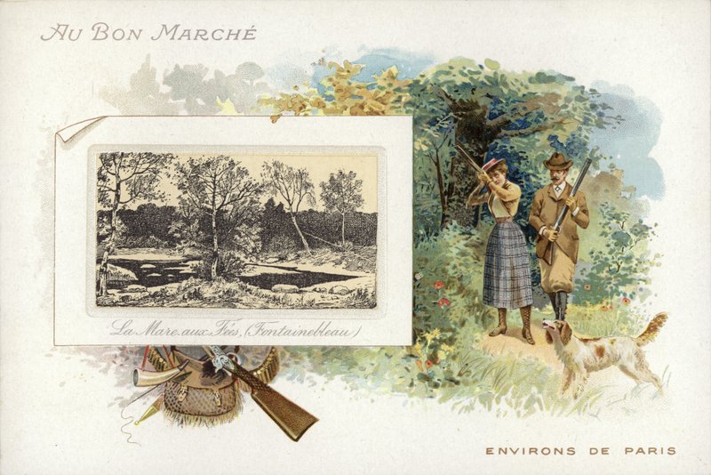 Couple Shooting Birds by French School