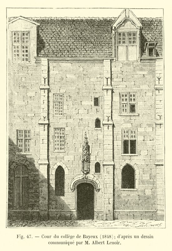 Courtyard of the College of Bayeux, 1848, after a Drawing Communicated by M. Albert Lenoir by French School