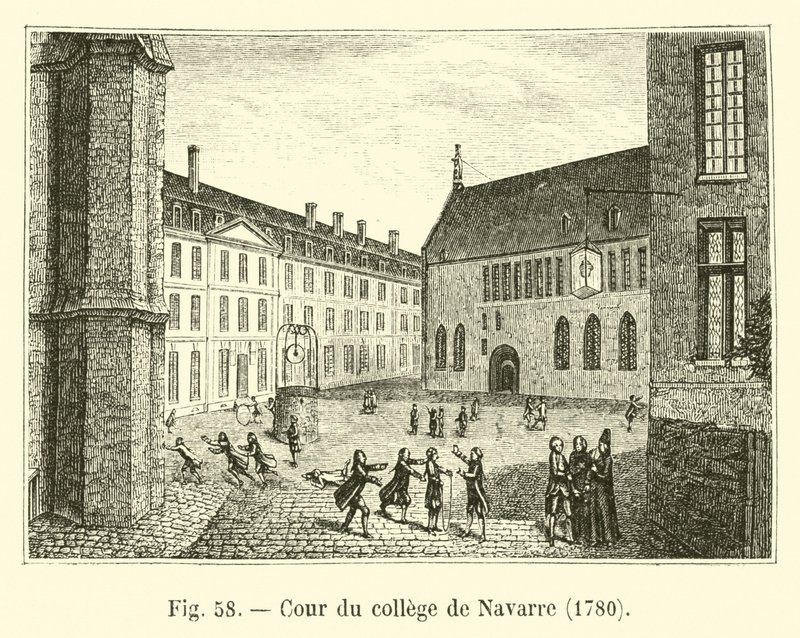 Courtyard of the College of Navarre, 1780 by French School