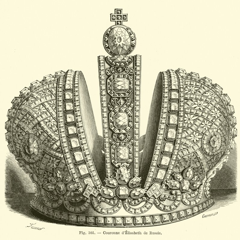 Crown of Elizabeth of Russia by French School