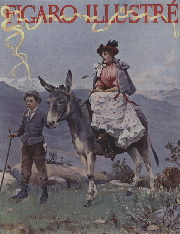 In the Mountains. Cover of Le Figaro Illustre, September 1894 by French School