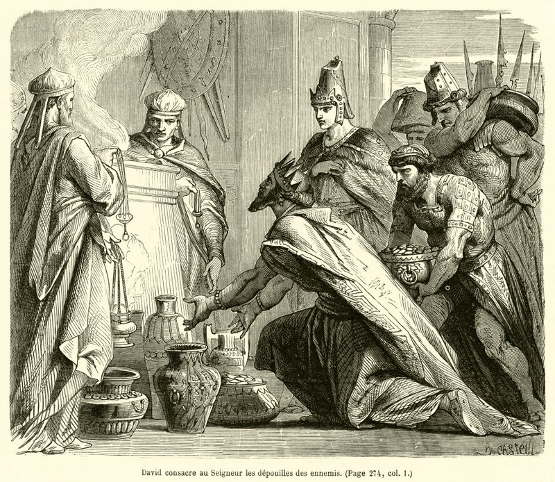 David Consecrates the Spoils of the Enemies to the Lord by French School