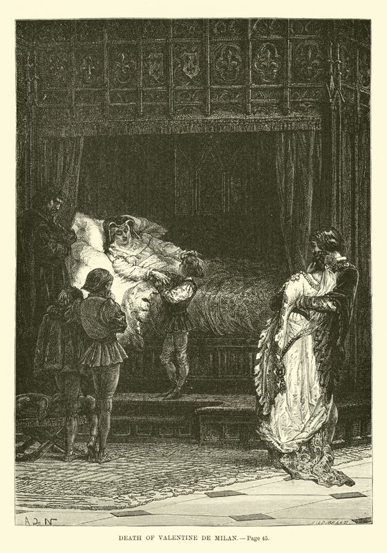 Death of Valentine de Milan by French School