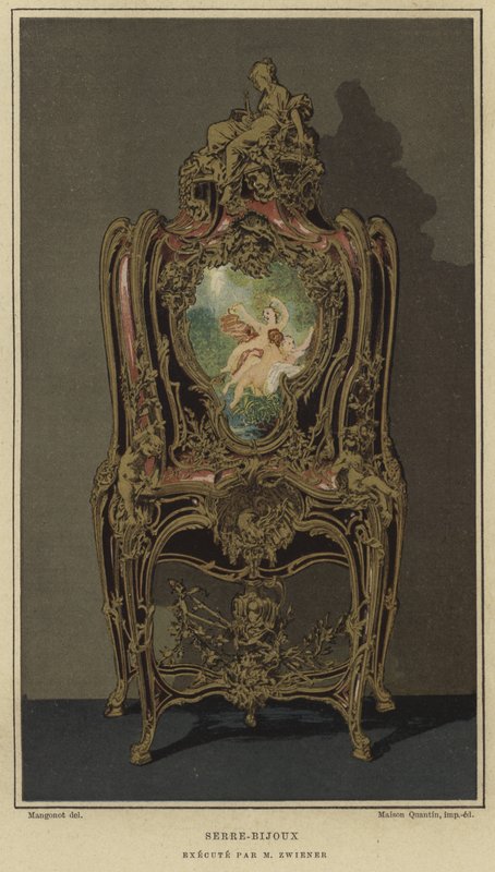 Decorated Serre-Bijoux by Joseph Emmanuel Zwiener, 19th Century by French School