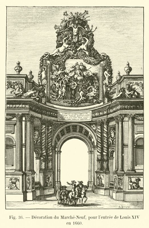 Decoration of the Marche-Neuf for the Entry of Louis XIV in 1660 by French School