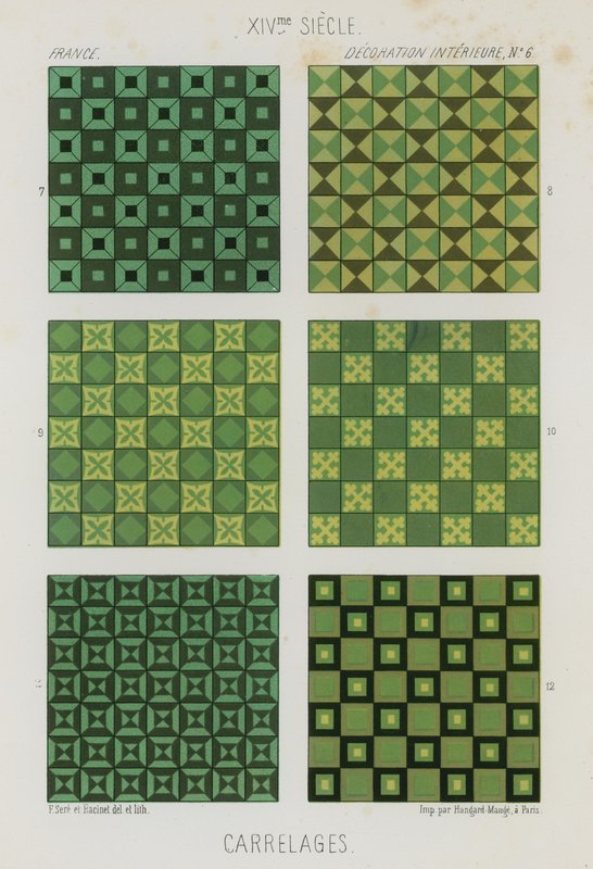 Decorative Tiles of the 14th Century by French School