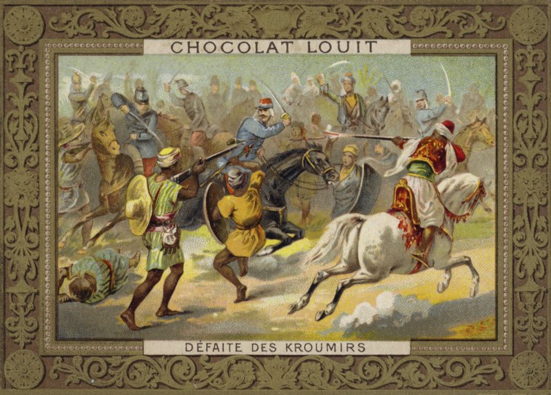 Defeat of the Kroumirs by the French, Tunisia, 1881 by French School