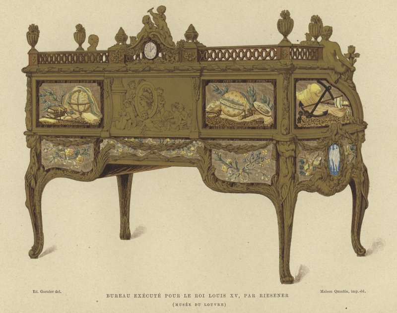 Desk made for King Louis XV of France by Jean Henri Riesener, 18th Century by French School