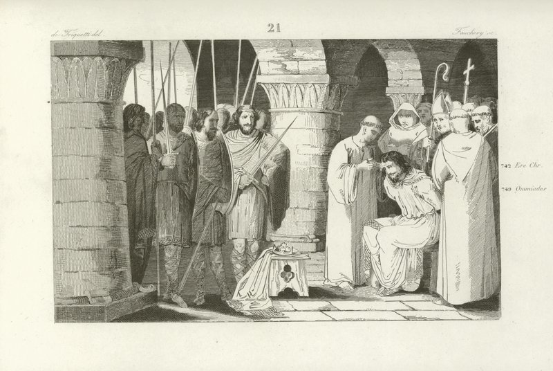 Dethroning of Childeric III, King of the Franks, 752 by French School