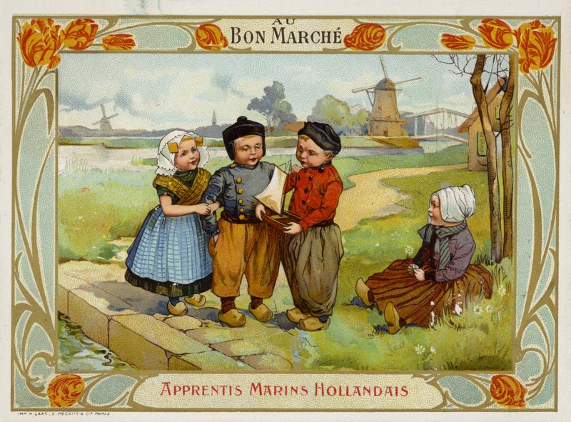 Dutch Children Looking at Sailing Boat by French School
