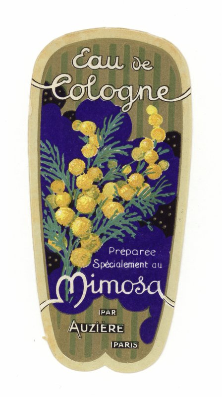 Eau de Cologne label, Mimosa by French School