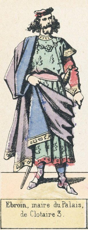 Ebroin, Mayor of the Palace, of Clotaire III (engraving) by French School