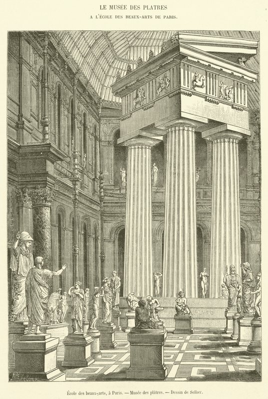 School of Fine Arts, Paris, Plaster Museum (engraving) by French School