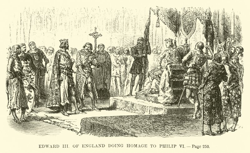 Edward III of England Doing Homage to Philip VI by French School