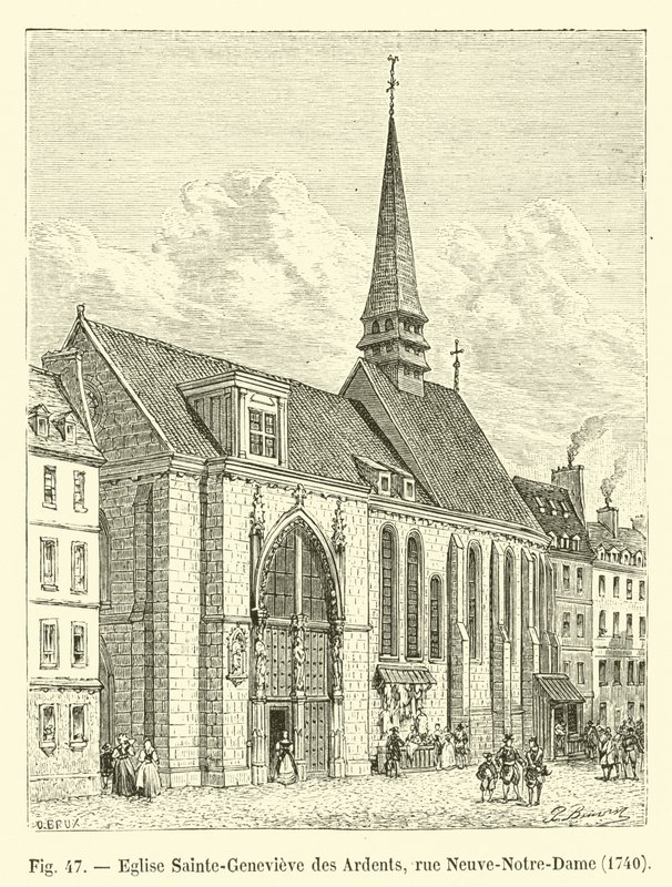 Sainte-Genevieve des Ardents Church, rue Neuve-Notre-Dame, 1704 by French School