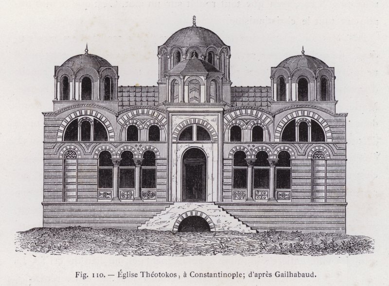 Church of Theotokos, in Constantinople; after Gailhabaud (engraving) by French School