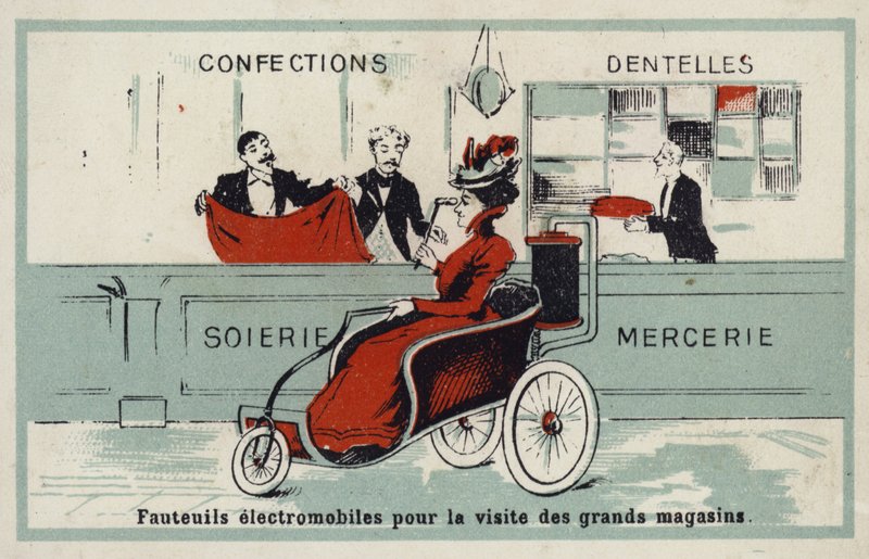 Electric armchairs for visiting department stores by French School