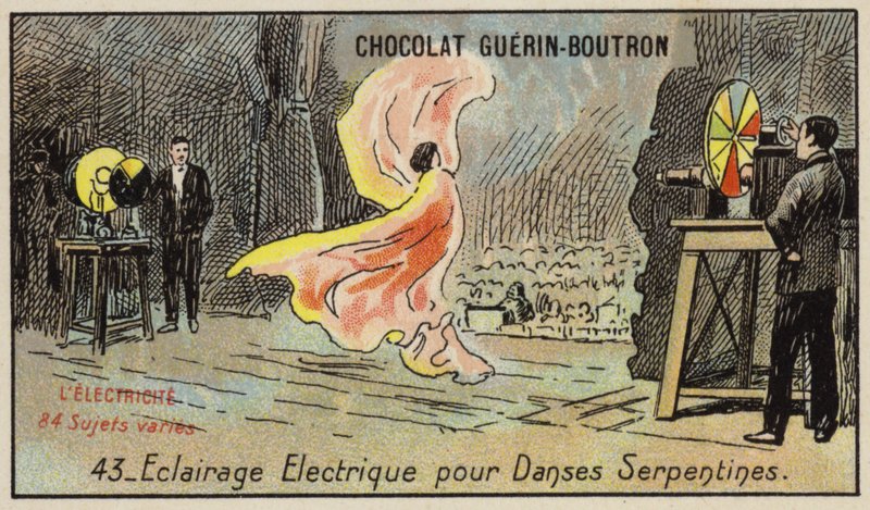 Electric lighting for the serpentine dance by French School
