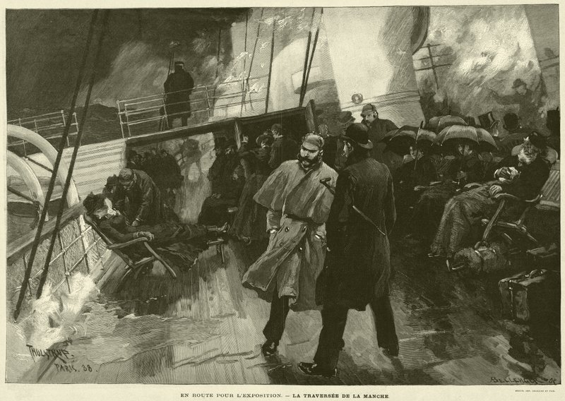 On the Way to the Exposition, Crossing the English Channel by French School