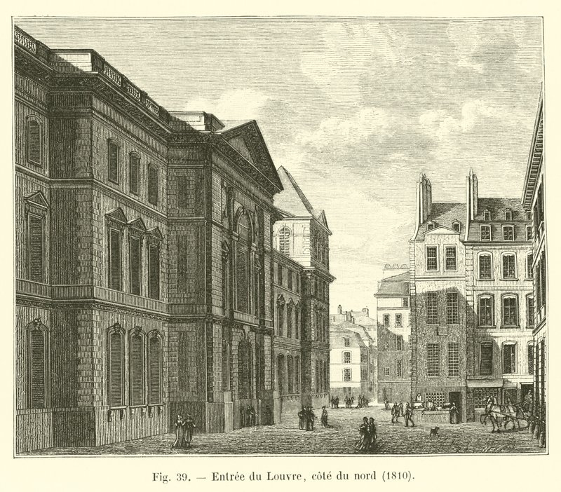 Entrance of the Louvre, north side, 1810 by French School