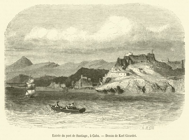 Entrance to the Port of Santiago, in Cuba by French School