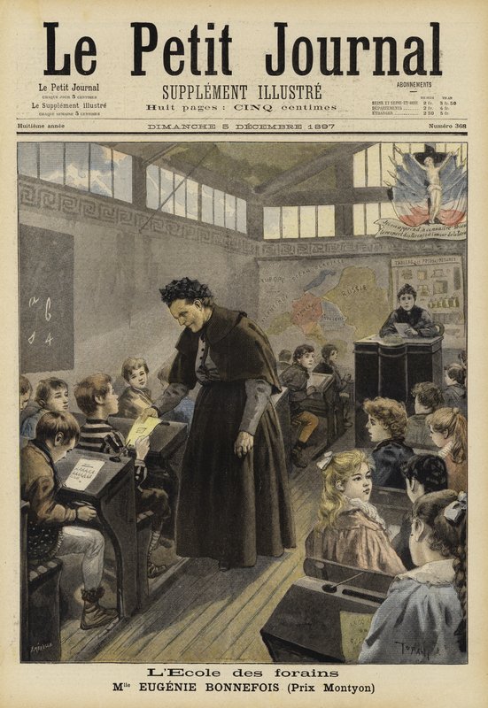 Eugenie Bonnefois, French Schoolteacher, at Her School for the Children of Fairground Workers by French School