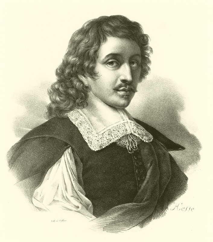 Eustache Le Sueur or Lesueur, Portrait (engraving) by French School