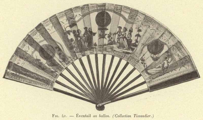 Fan with Balloon, (Collection Tissandier) by French School