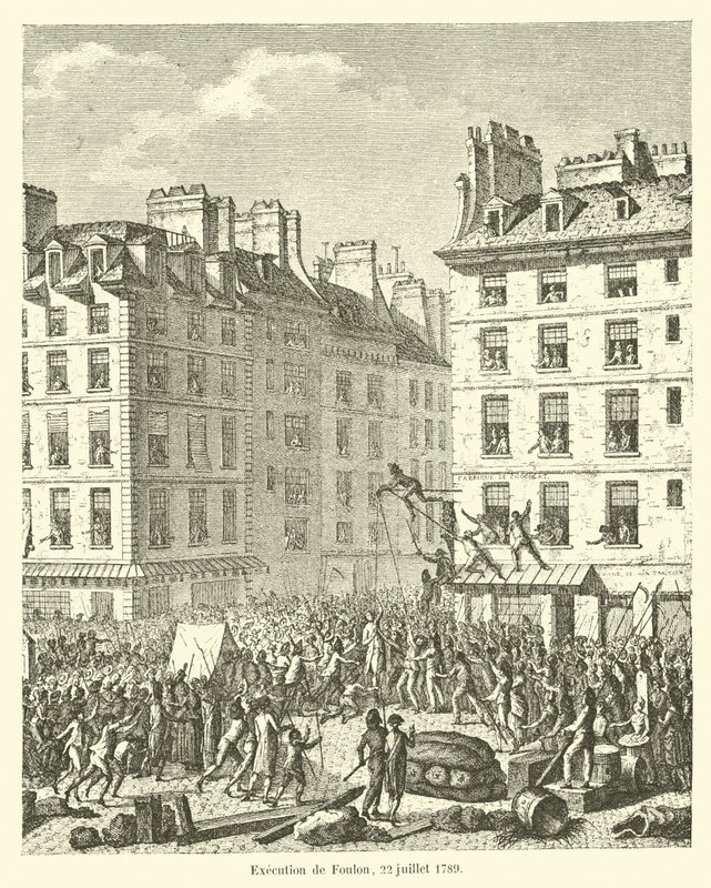 Execution of Foulon, July 22, 1789 by French School